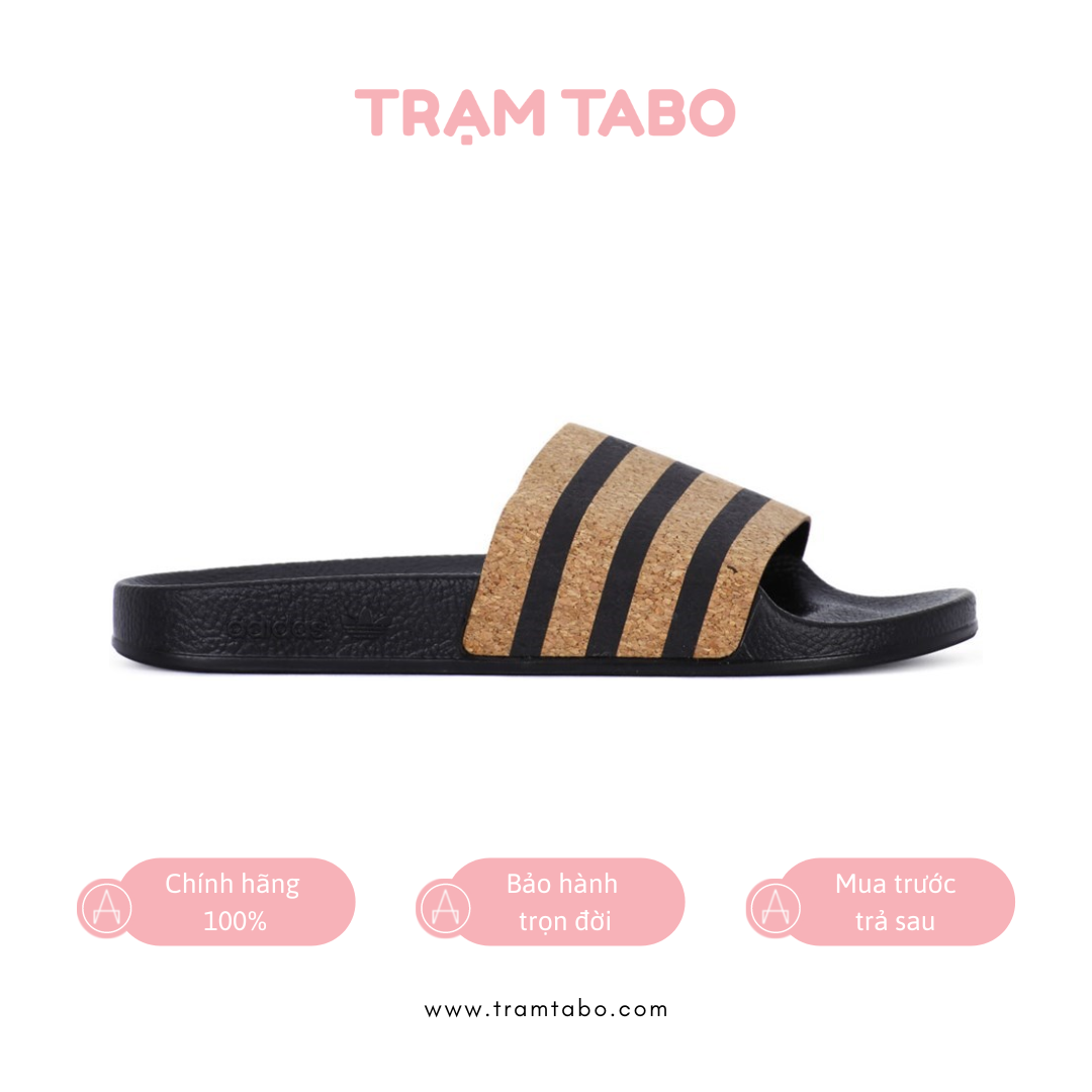 CQ2237 W ADIDAS ADILETTE CORK BLACK YELLOW Tr m Tabo
