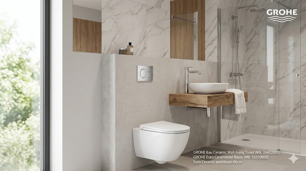 Giải Pháp Đồng Bộ Thiết Bị Vệ Sinh GROHE Đăng Cấp Cho Phòng Tắm Hiện Đại
