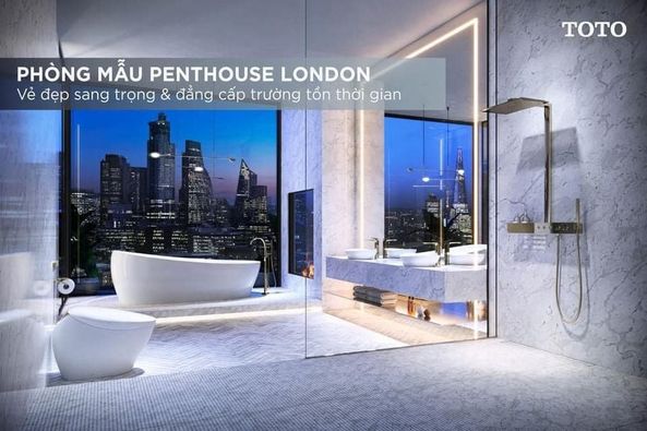 SANG TRỌNG VỚI PHÒNG TẮM TOTO TẠI PENTHOUSE LONDON