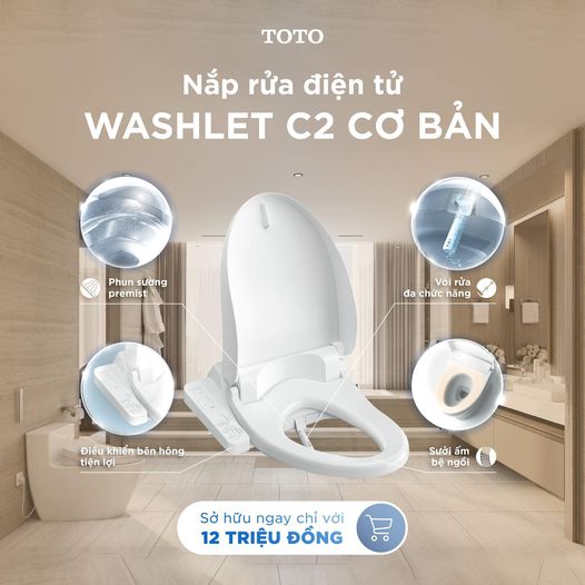 TOTO ra mắt nắp rửa điện tử TOTO WASHLET TCF23710AAA - New 2024