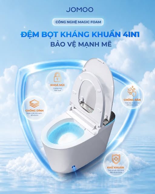 JOMOO MAGIC FOAM – CÔNG NGHỆ ĐỆM BỌT KHÁNG KHUẨN 4IN1 CHO KHÔNG GIAN VỆ SINH HIỆN ĐẠI