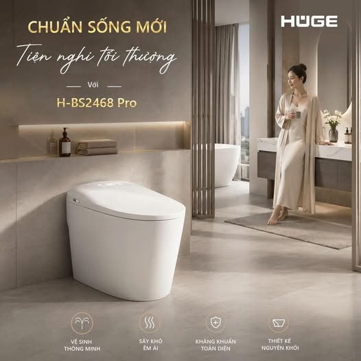 🏆 Mua thiết bị vệ sinh Huge chính hãng ở đâu uy tín năm 2026?