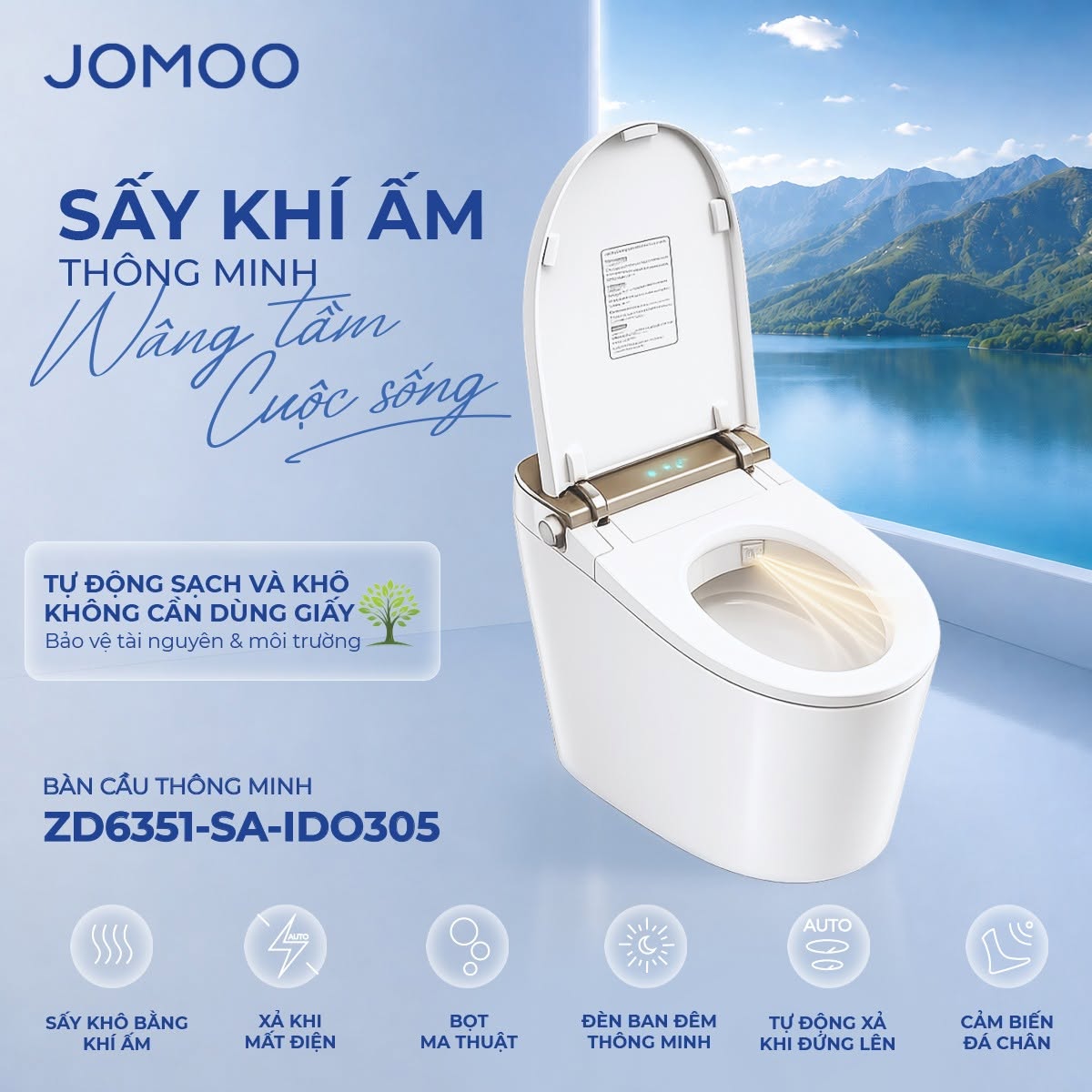 BỒN CẦU ĐIỆN TỬ JOMOO – CÓ GÌ KHÁC BỒN CẦU THÔNG THƯỜNG?
