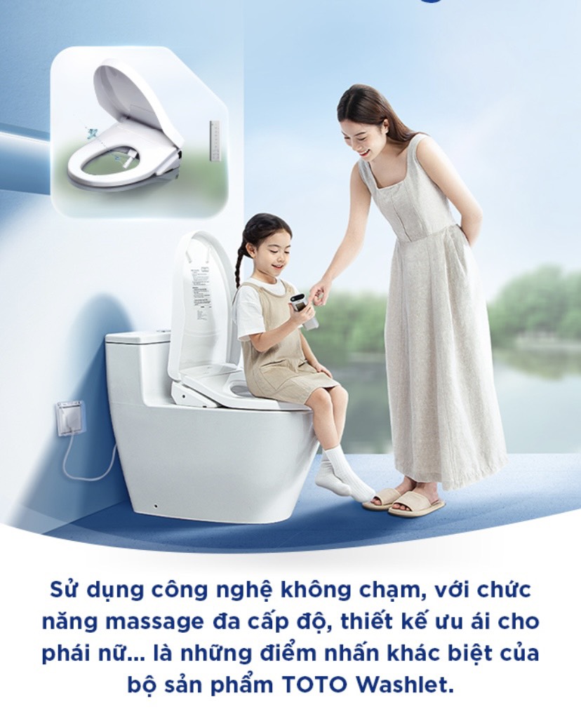 TOTO WASHLET bộ giải pháp vệ sinh tích hợp công nghệ , đa chức năng.