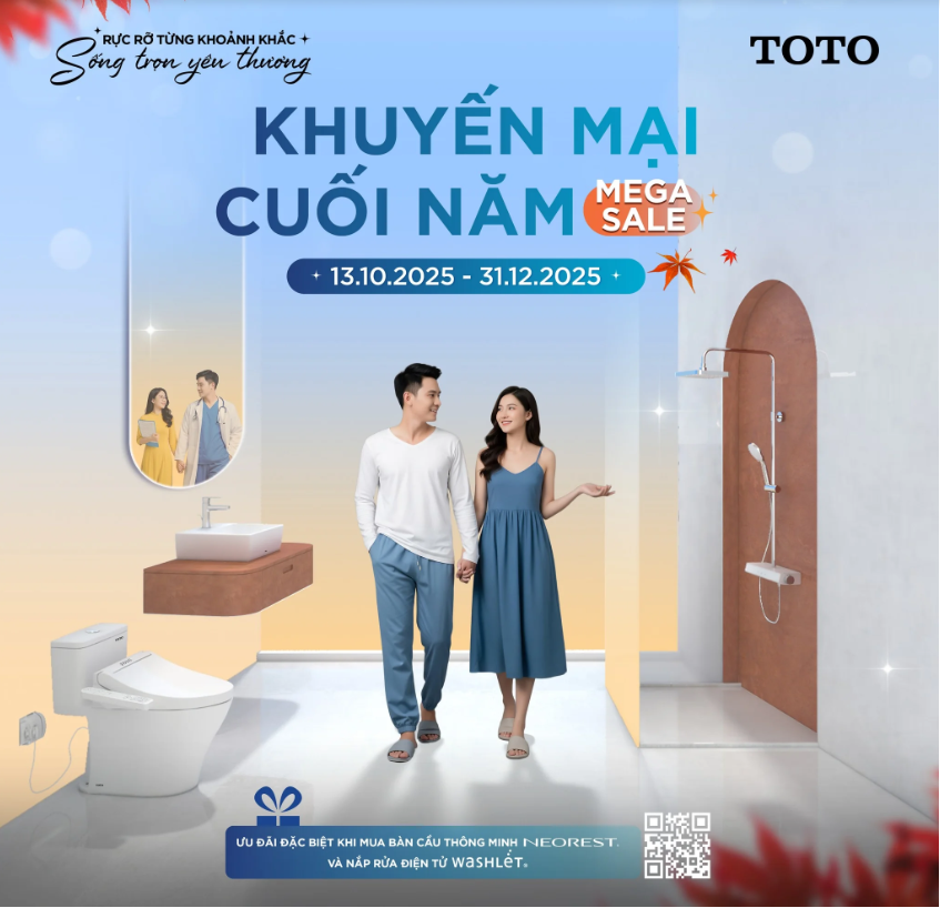KHỞI ĐỘNG SIÊU ƯU ĐÃI CUỐI NĂM – LAN TỎA HÀNH TRÌNH “SỐNG TRỌN YÊU THƯƠNG” TỪ KHÔNG GIAN TẮM