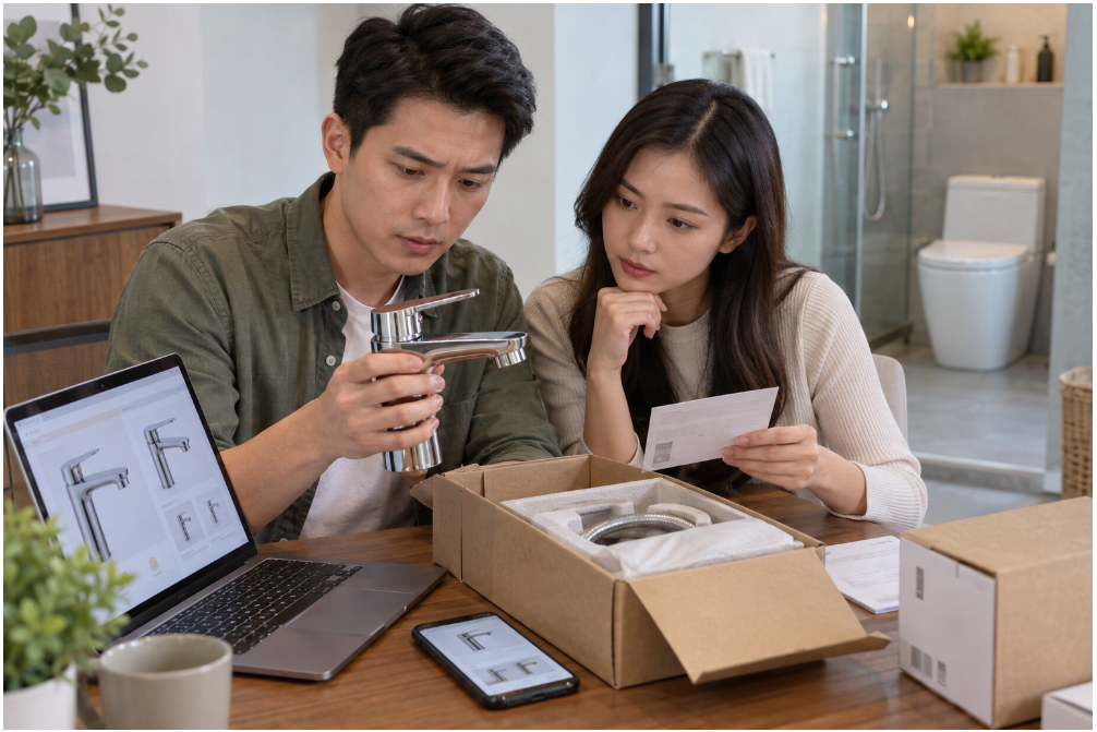Mua thiết bị vệ sinh online: 6 thông tin cần xác nhận trước khi giao hàng