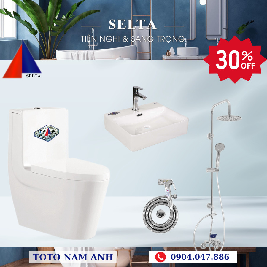Combo Thiết Bị Vệ Sinh Selta Trọn Bộ Giúp Tiết Kiệm Chi Phí Hiệu Quả