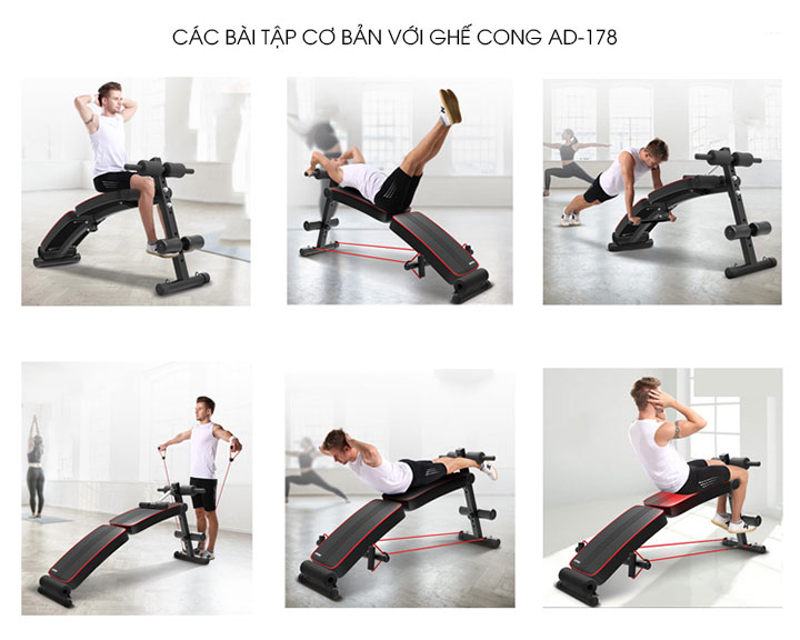 Ghế tập bụng đa năng AD-178