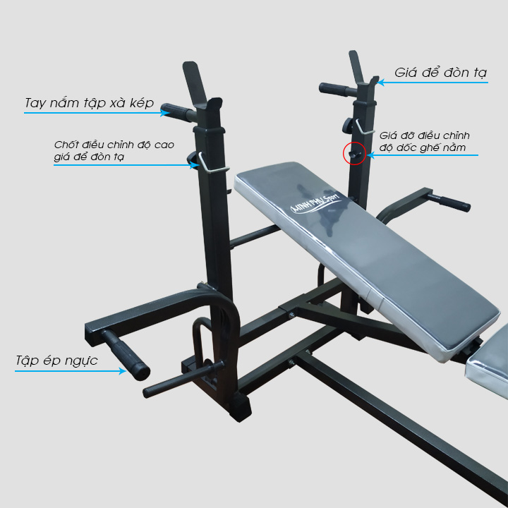 Ghế tập tạ đa năng MP-15