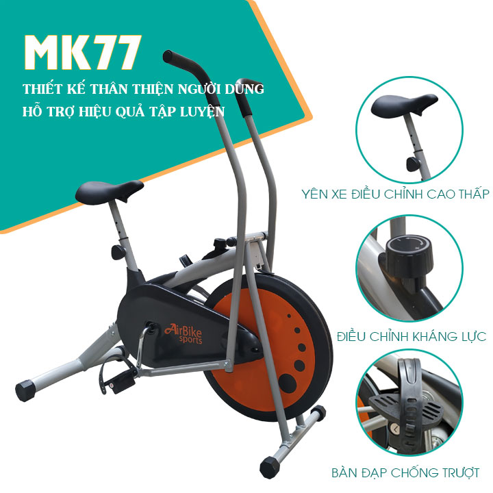Xe đạp tập giá rẻ Air Bike MK77
