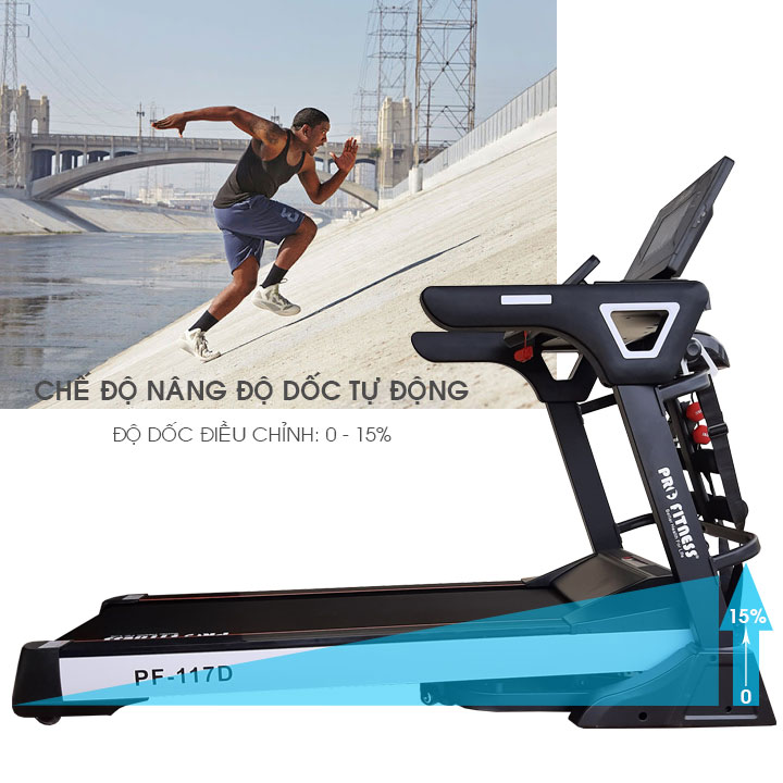 Máy chạy bộ Pro Fitness PF-117D