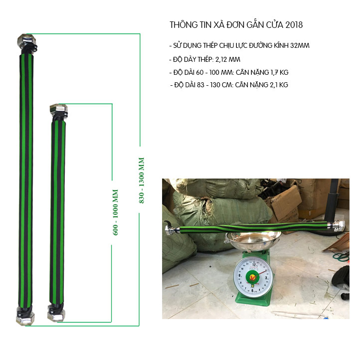 Xà đơn gắn cửa 2018