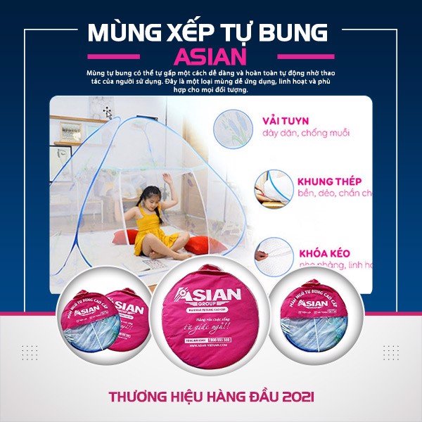 3 Công dụng mùng tự bung cao cấp ASIAN