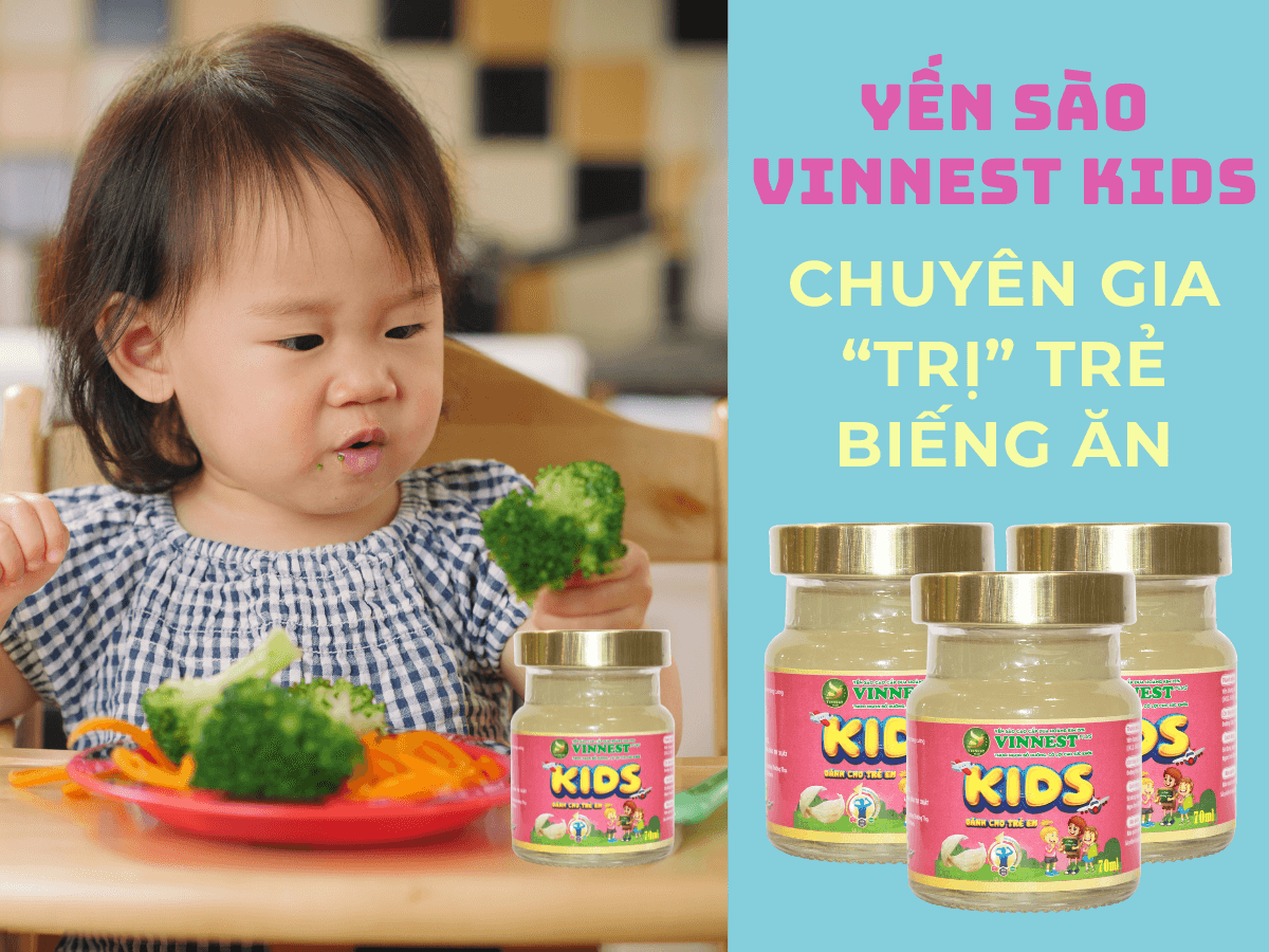 Yến Sào Vinnest Plus Kids Vị Dưa Hoàng Kim – Chuyên Gia “Trị” Trẻ Biếng Ăn