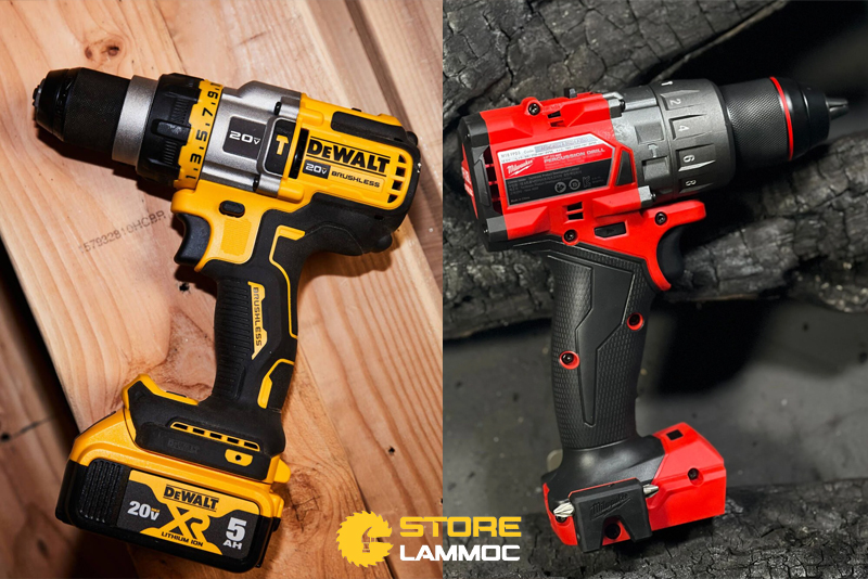 Đánh giá máy khoan pin có búa DeWalt DCD999 vs Milwaukee 2904