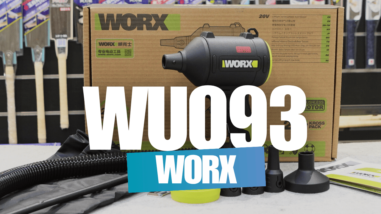 Worx WU093 20V — Đánh giá máy thổi pin nhẹ, 4 mức, lực ~2.8N