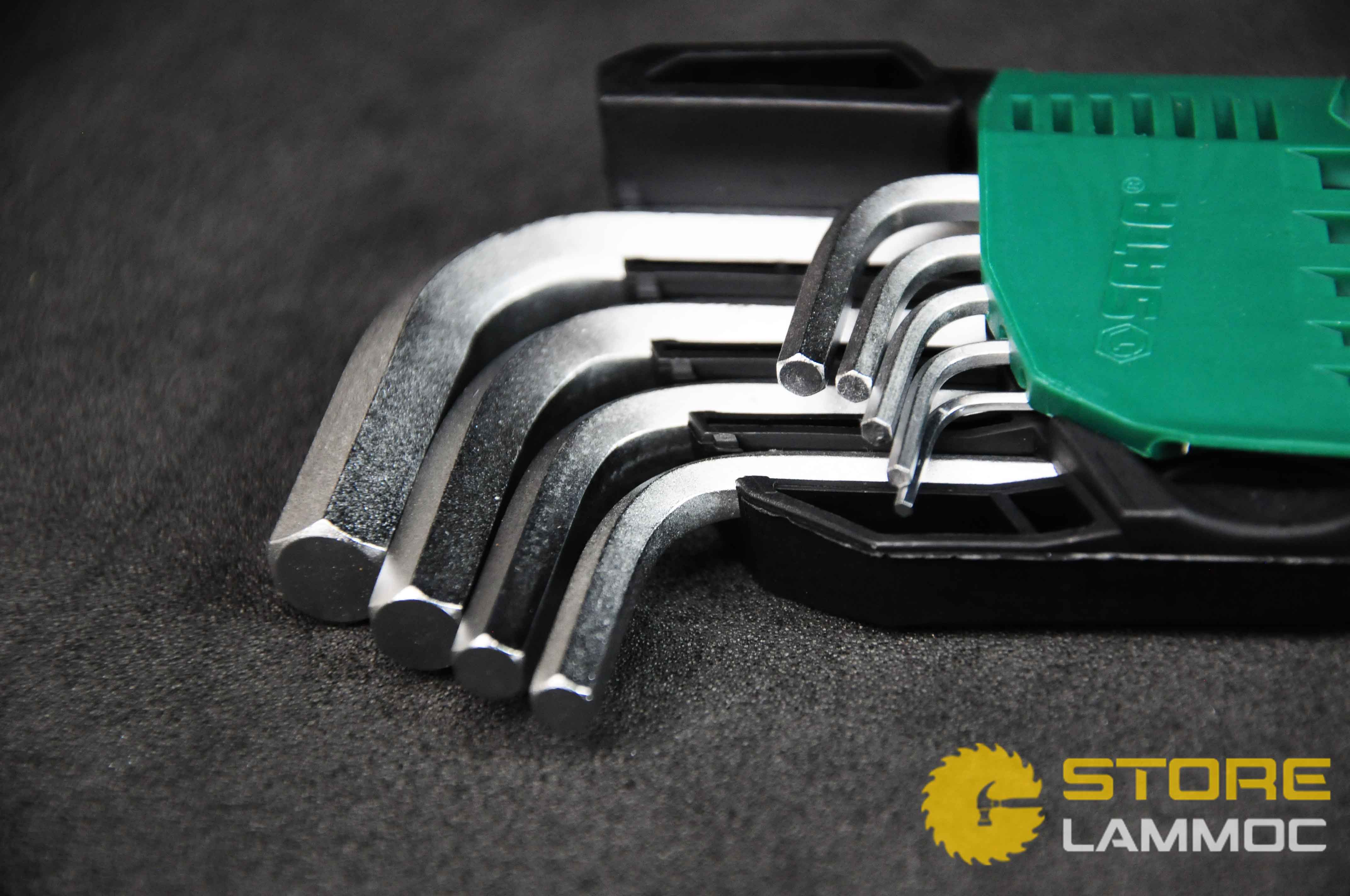 Bộ lục giác thẳng Sata 09107A 9 chi tiết hệ mét