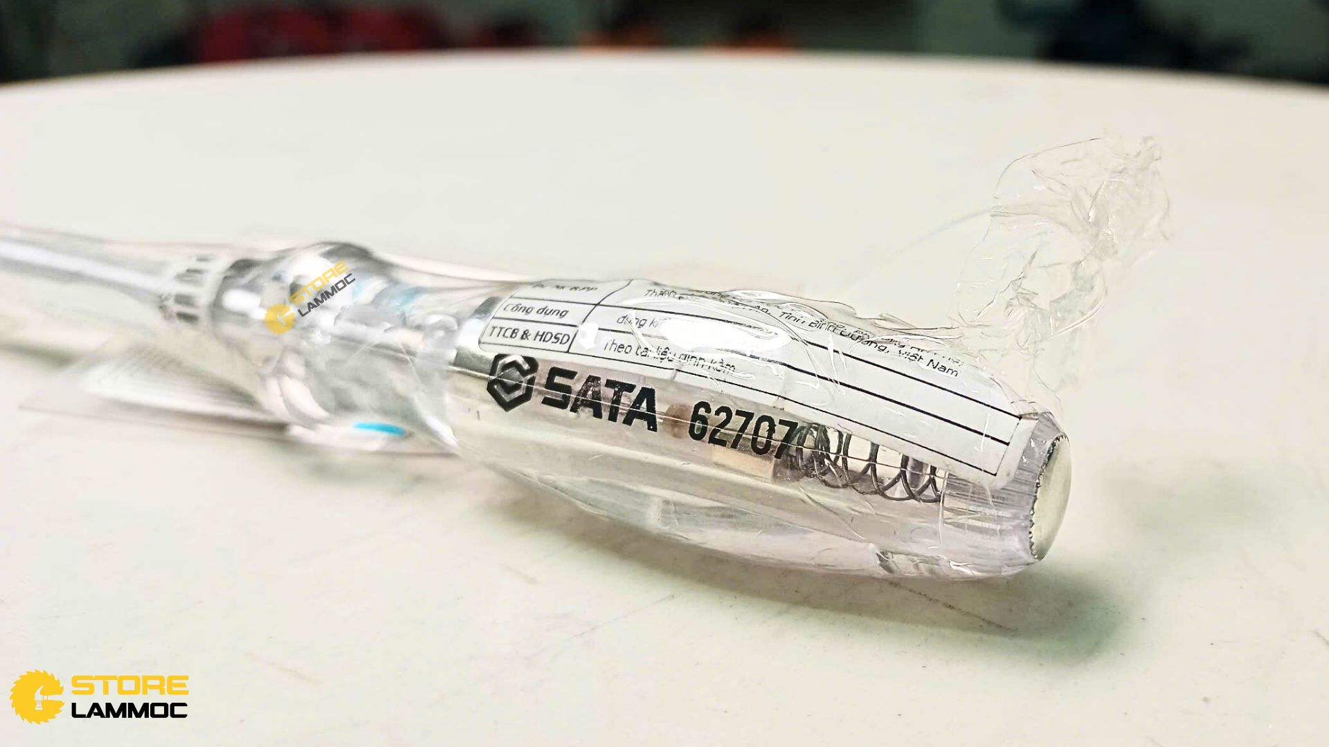 Bút thử điện đầu bút bằng thép 145mm Sata 62707 - 2