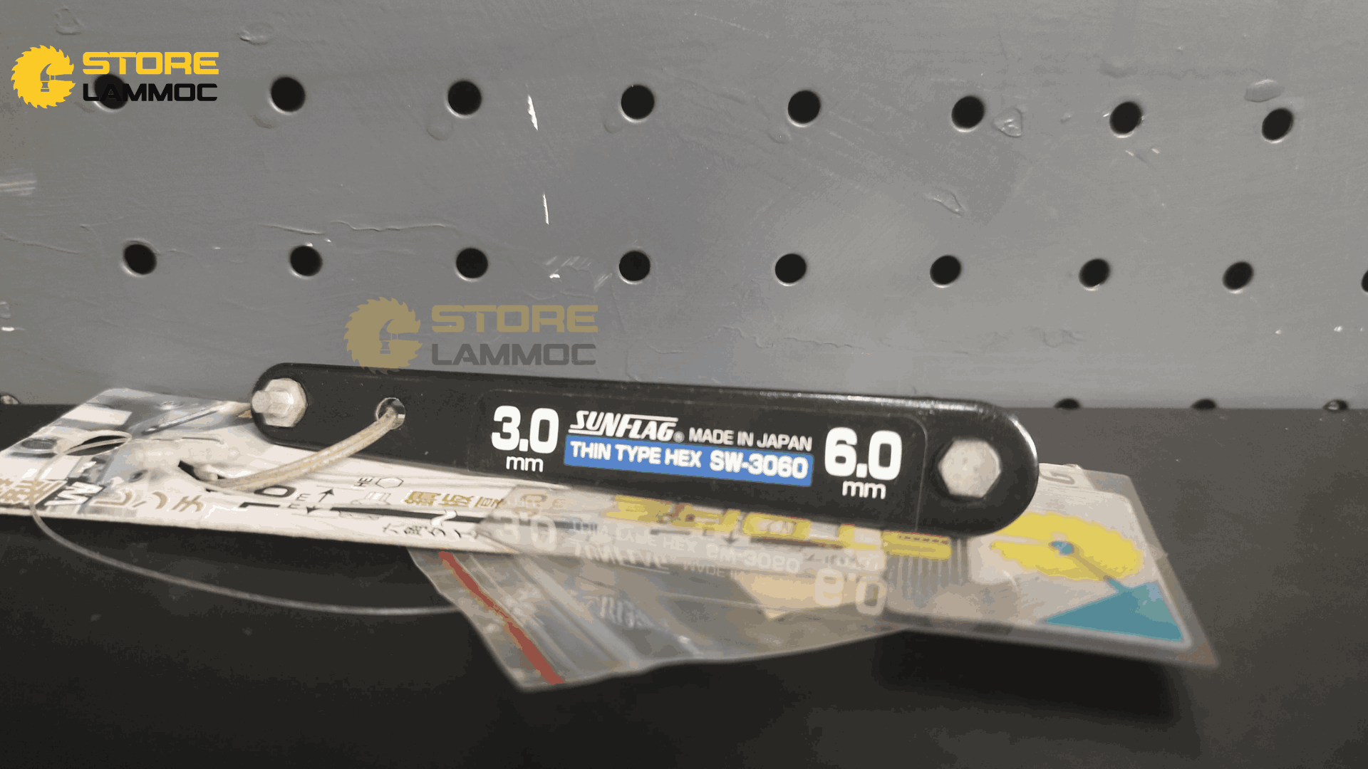 Cần vặn lục giác 2 đầu 3mm và 6mm mở góc siêu hẹp Nhật Bản Sunflag SW-3060