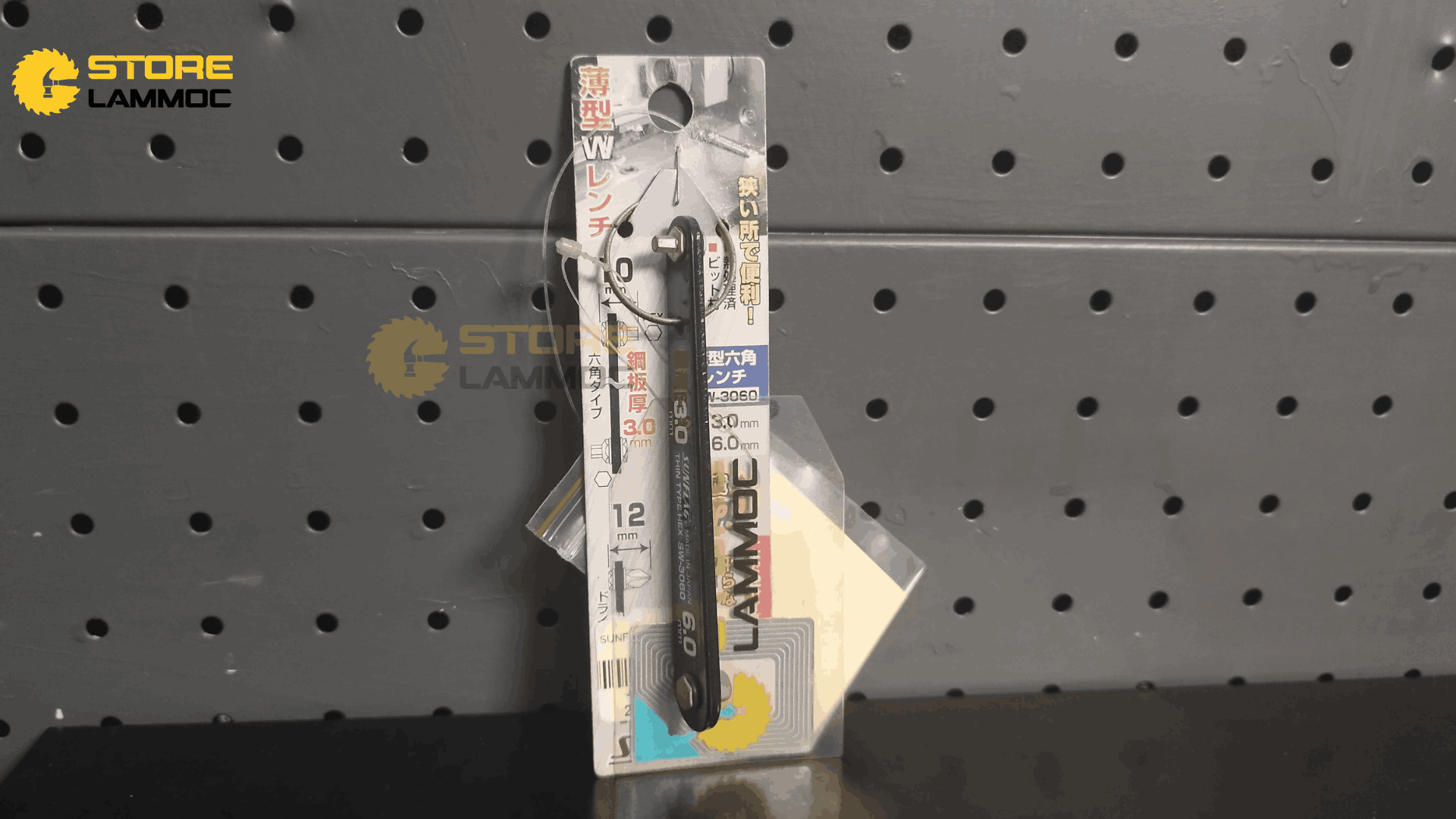 Cần vặn lục giác 2 đầu 3mm và 6mm mở góc siêu hẹp Nhật Bản Sunflag SW-3060