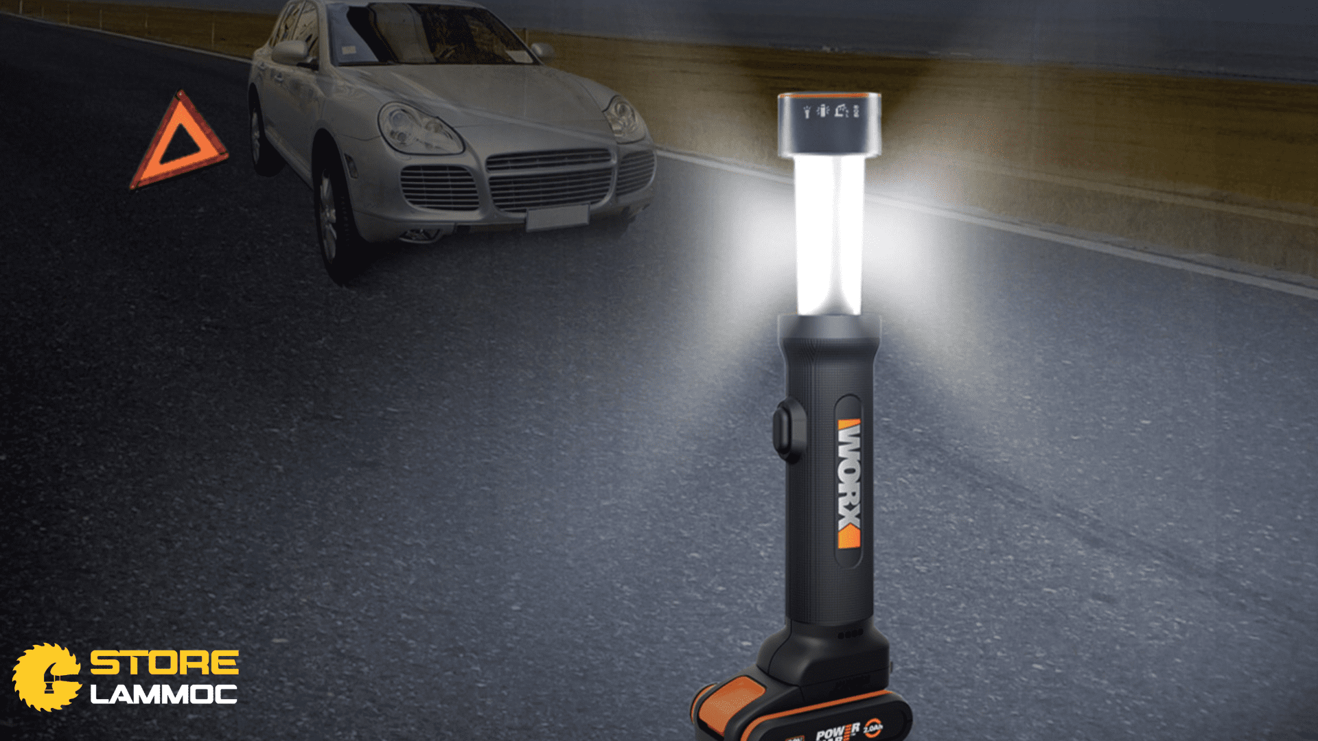 Chế độ sáng của đèn pin Worx WX027.9
