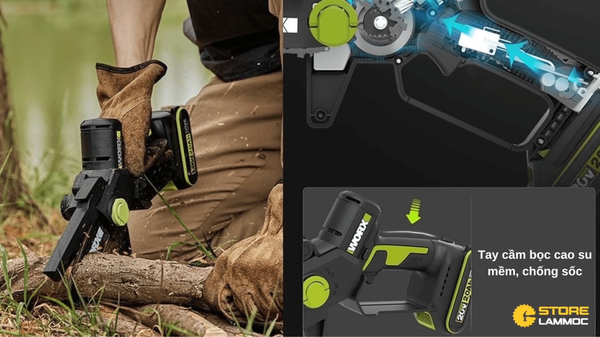 Đặc Điểm Nổi Bật của Máy Cưa Xích Worx