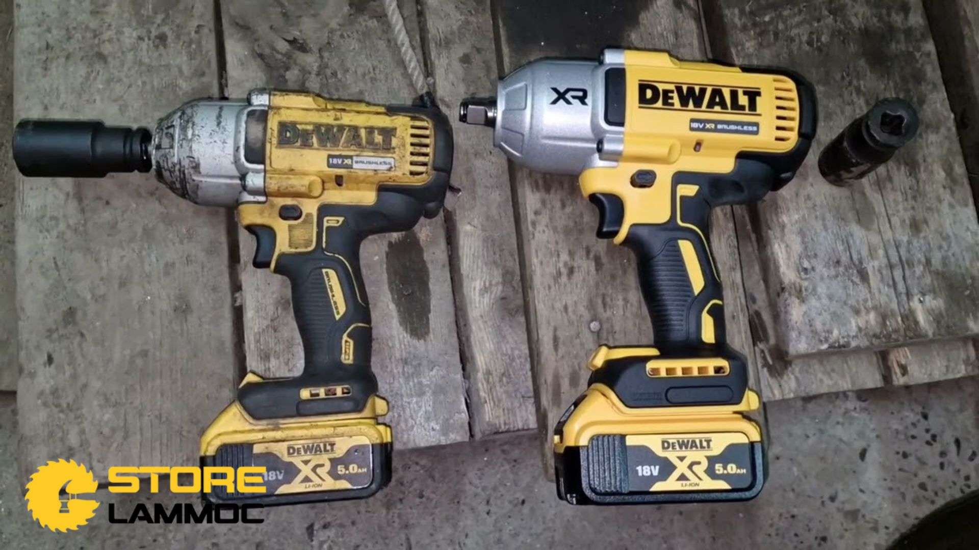 Máy bắn vít Dewalt DCF899 (trái) và DCF900 (phải)