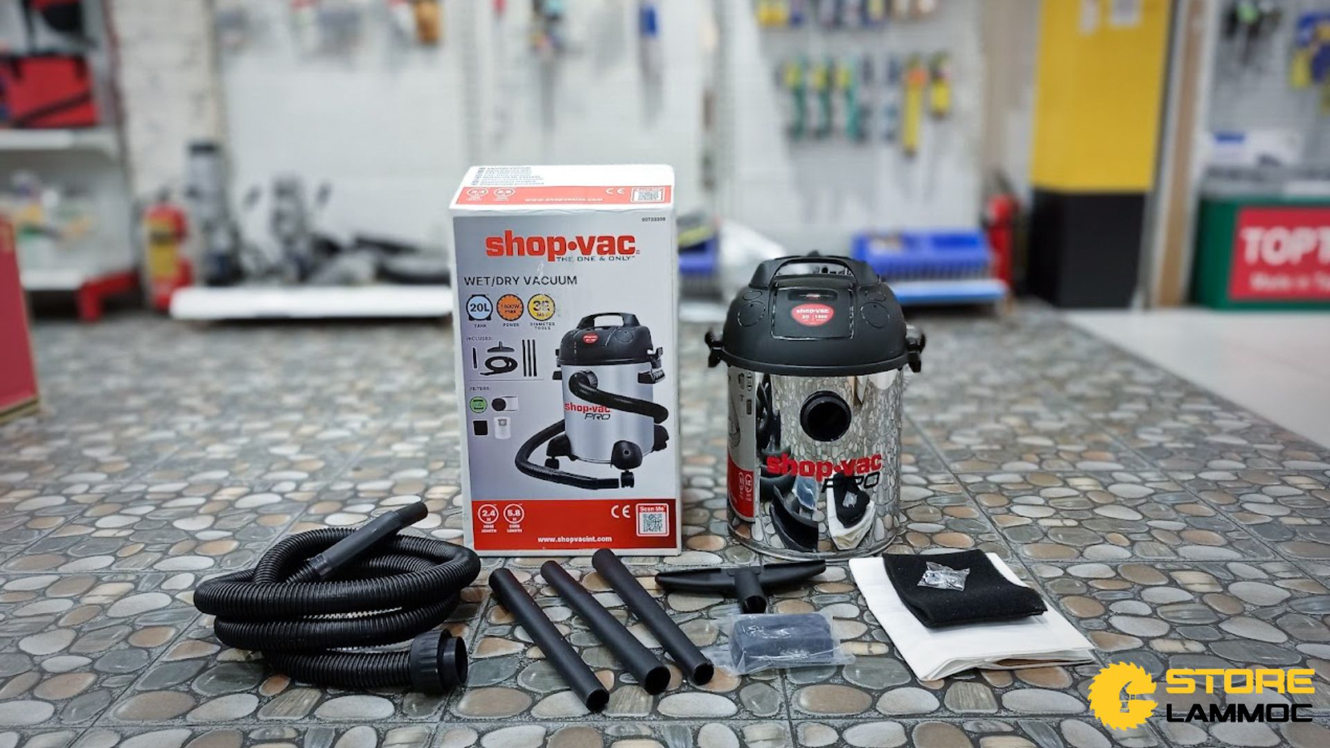 MÁY HÚT BỤI KHÔ, ƯỚT, THỔI 20L 1800W THÉP KHÔNG GỈ SHOP-VAC 92722209