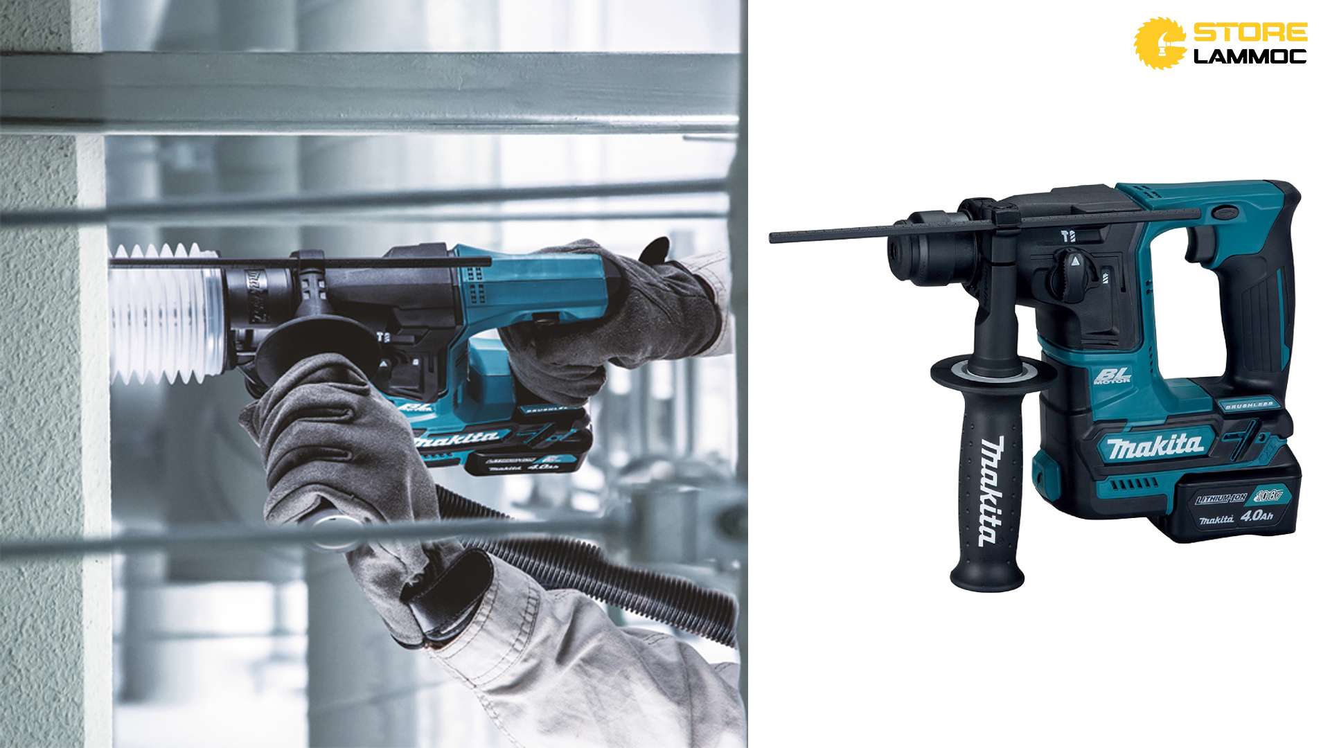 MÁY KHOAN BÊ TÔNG PIN 12V MAKITA HR166DSMJ