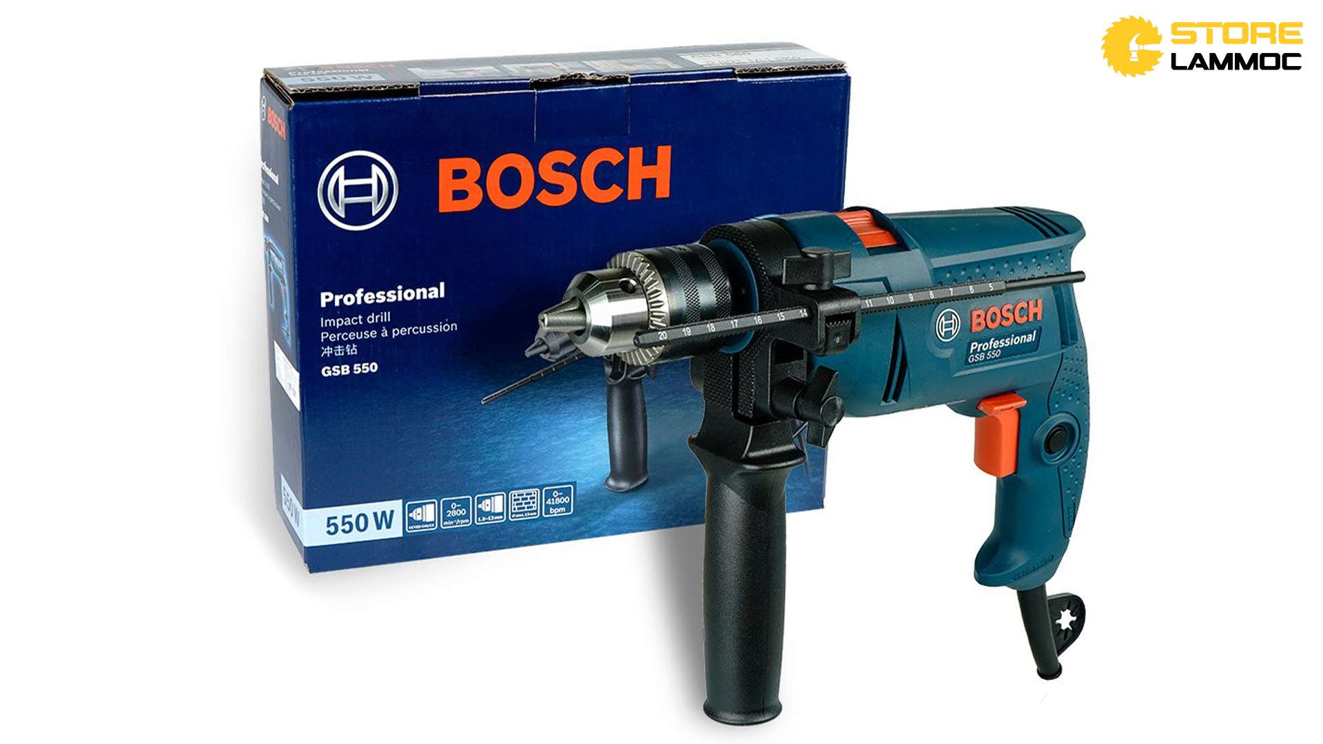 MÁY KHOAN ĐIỆN BOSCH GSB 550 SET 100 MÓN PHỤ KIỆN