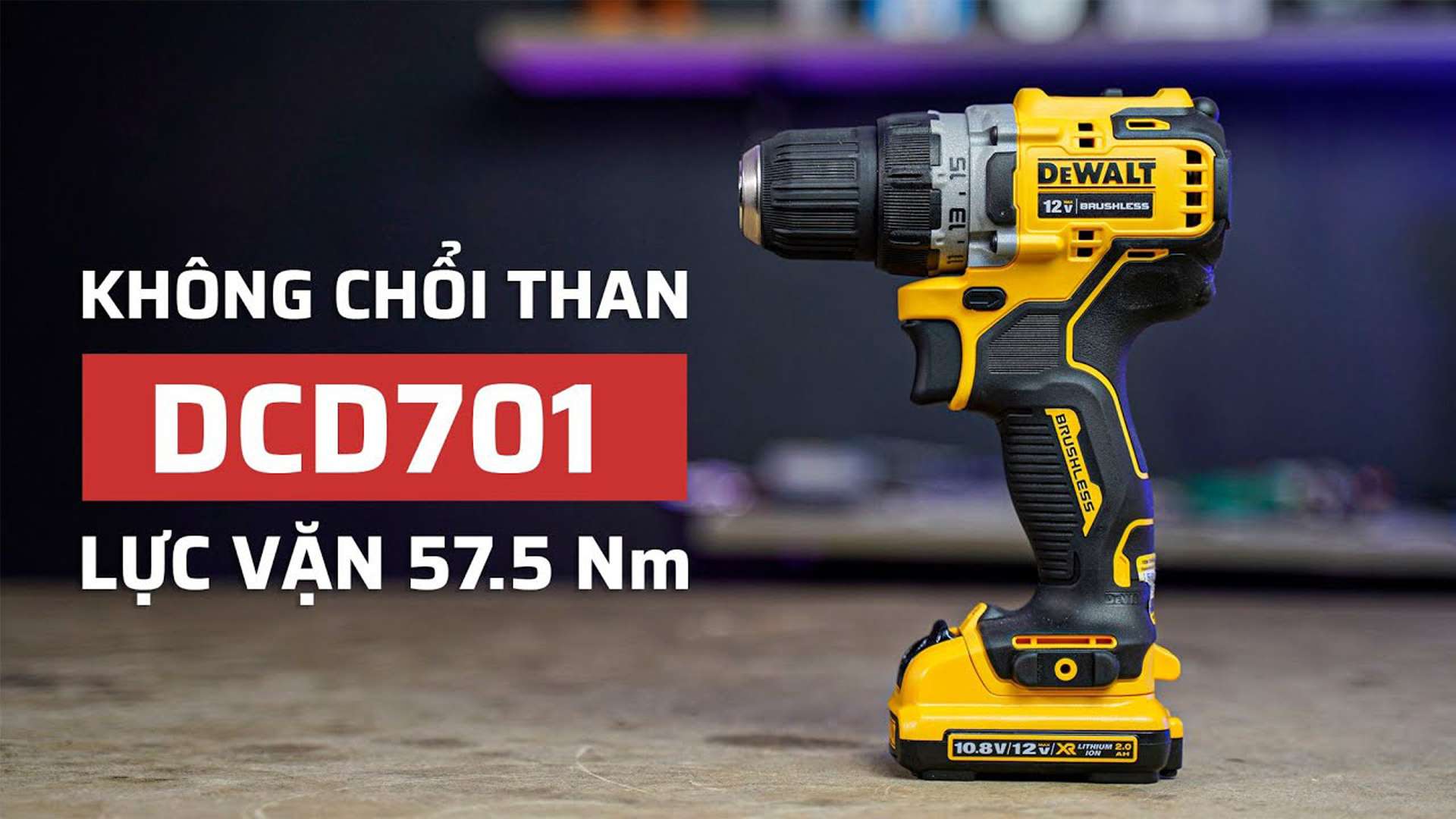 MÁY KHOAN VẶN VÍT PIN DEWALT DCD701D2 12V