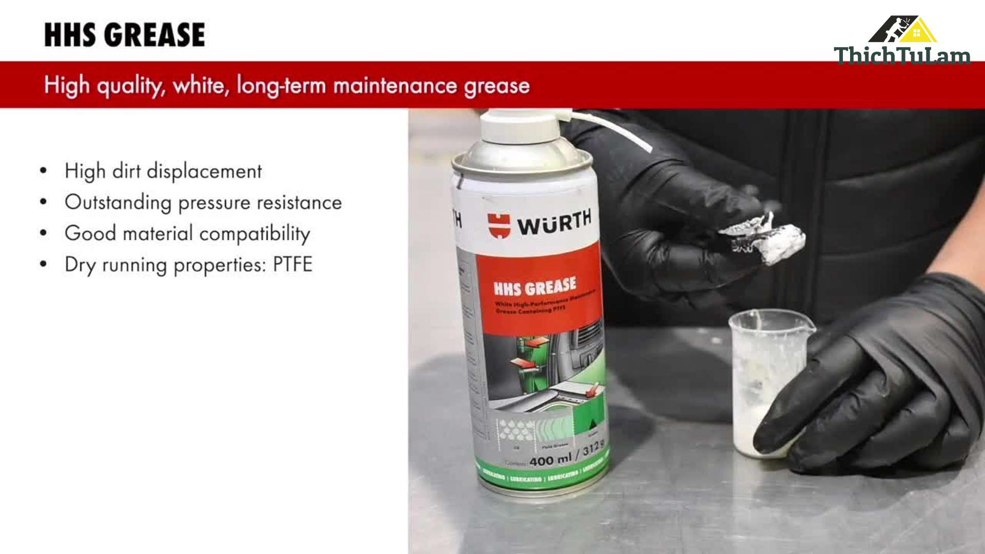 Mỡ bò nước Wurth: HHS Grease-Based Lubricants