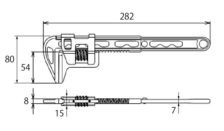 Mỏ lết vặn ống TOP KOGYO LMW-280