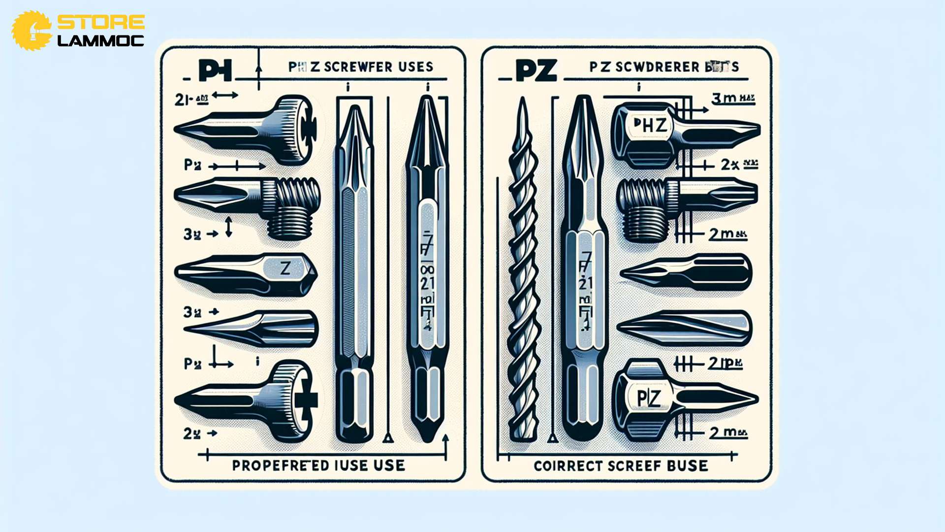 Sự Khác Biệt và Cách Sử Dụng Đúng Mũi Bắn Vít PH và PZ
