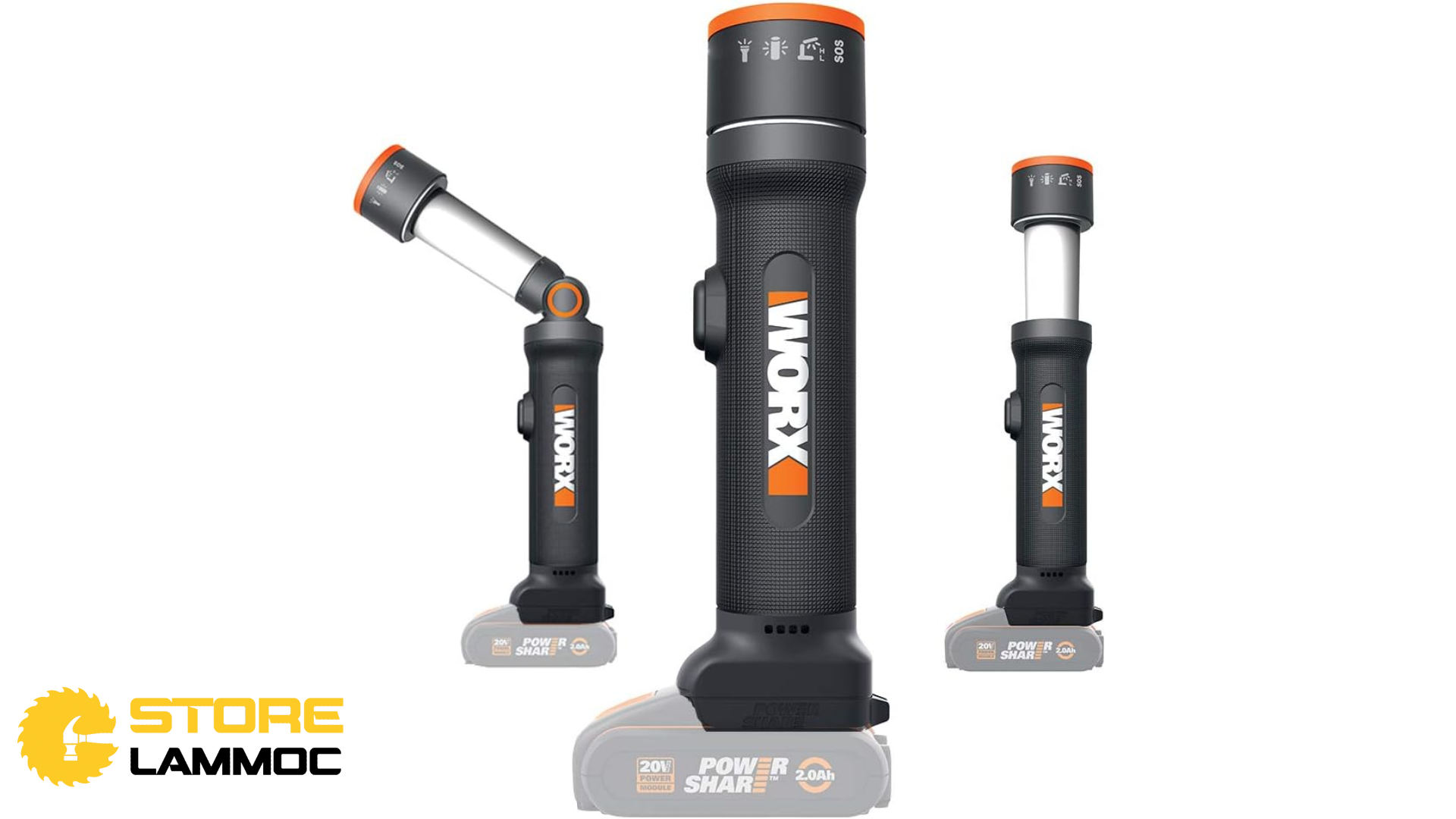 Thiết kế của đèn pin Worx WX027.9
