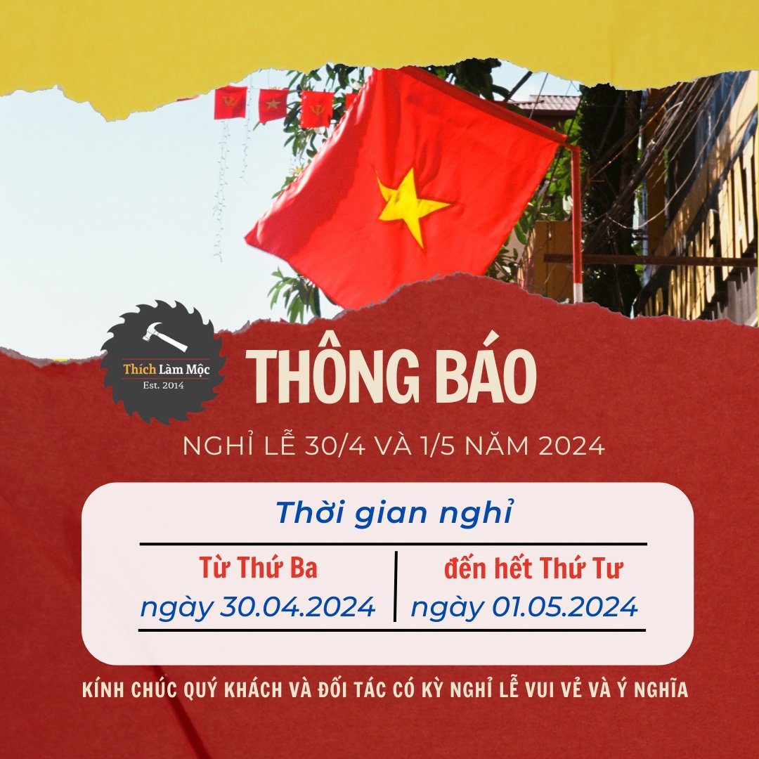 Thông báo lịch nghỉ lễ 30/4 - 1/5