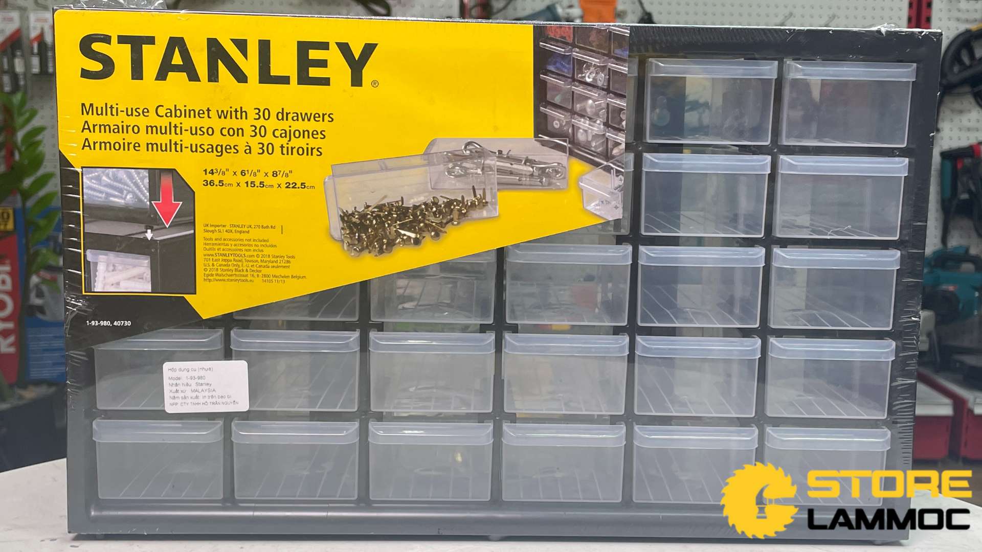 Thùng đựng đồ nghề mini dụng cụ ốc vít 30 ngăn nhỏ Stanley 1-93-980