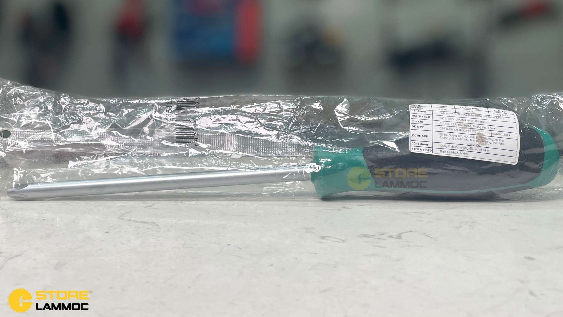 Tua vít chữ T đầu chữ thập 3x150mm Sata 63516