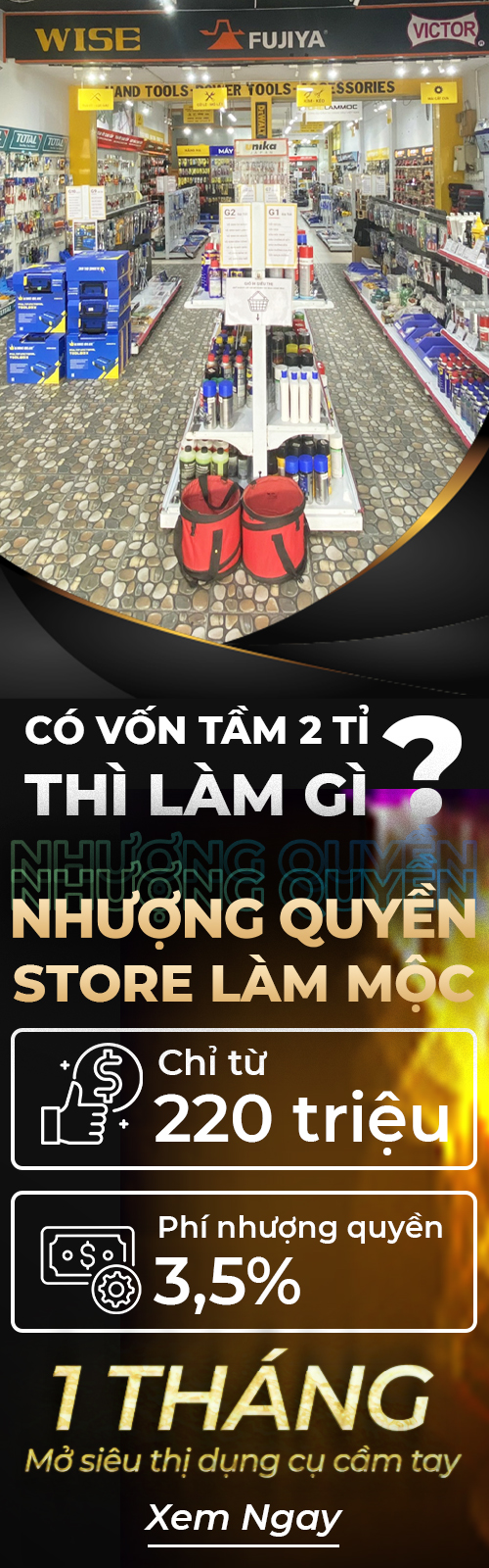 Banner dọc nhượng quyền Store Làm Mộc