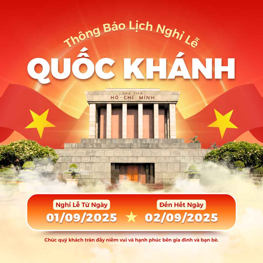 📢 THÔNG BÁO LỊCH NGHỈ LỄ QUỐC KHÁNH 2/9