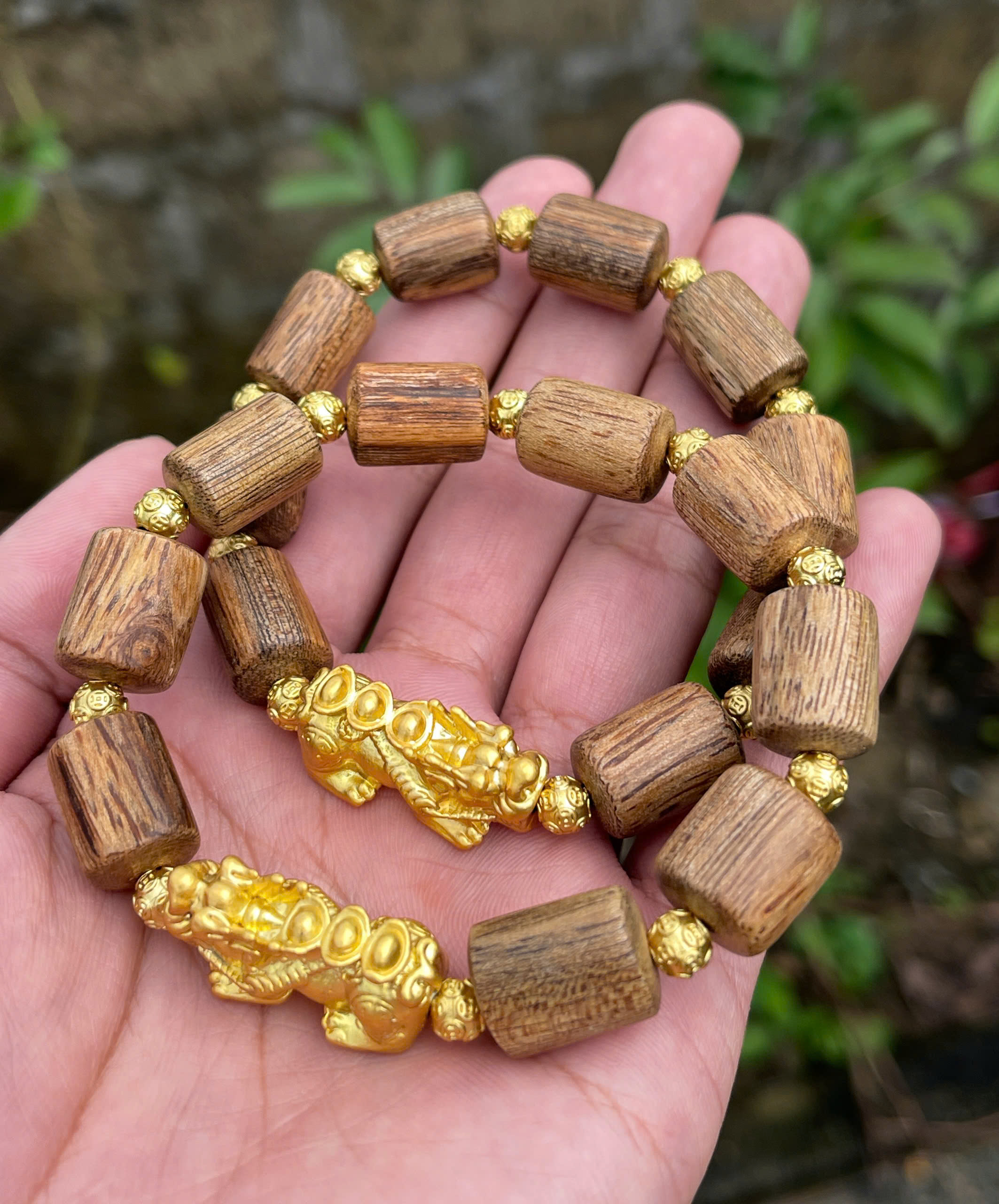 VÒNG TRẦM HƯƠNG TRÚC THÔ MIX TỲ HƯU - THIẾT KẾ SANG TRỌNG TỪ XƯỞNG MỘC VIỆT