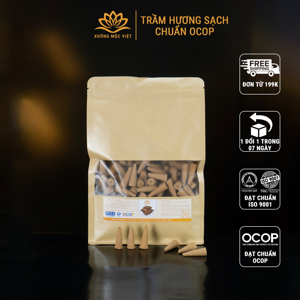 Nhang Nụ Tháp Trầm Hương Đặc Biệt 500G