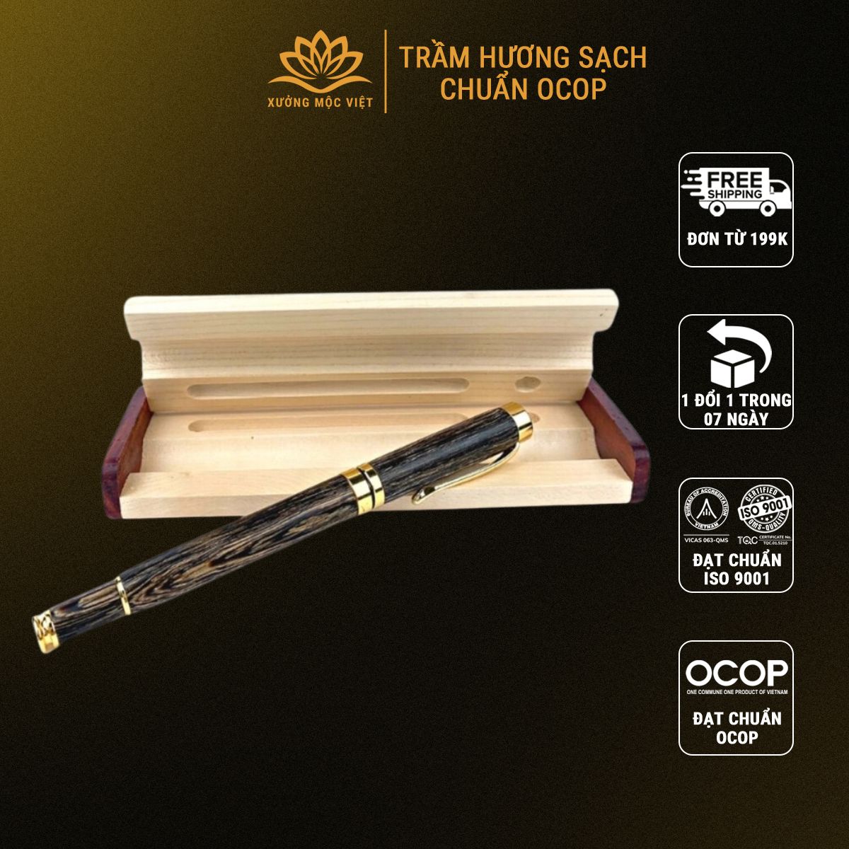 Bút Trầm Hương Cao Cấp - Món Quà Ý Nghĩa - Sang Trọng