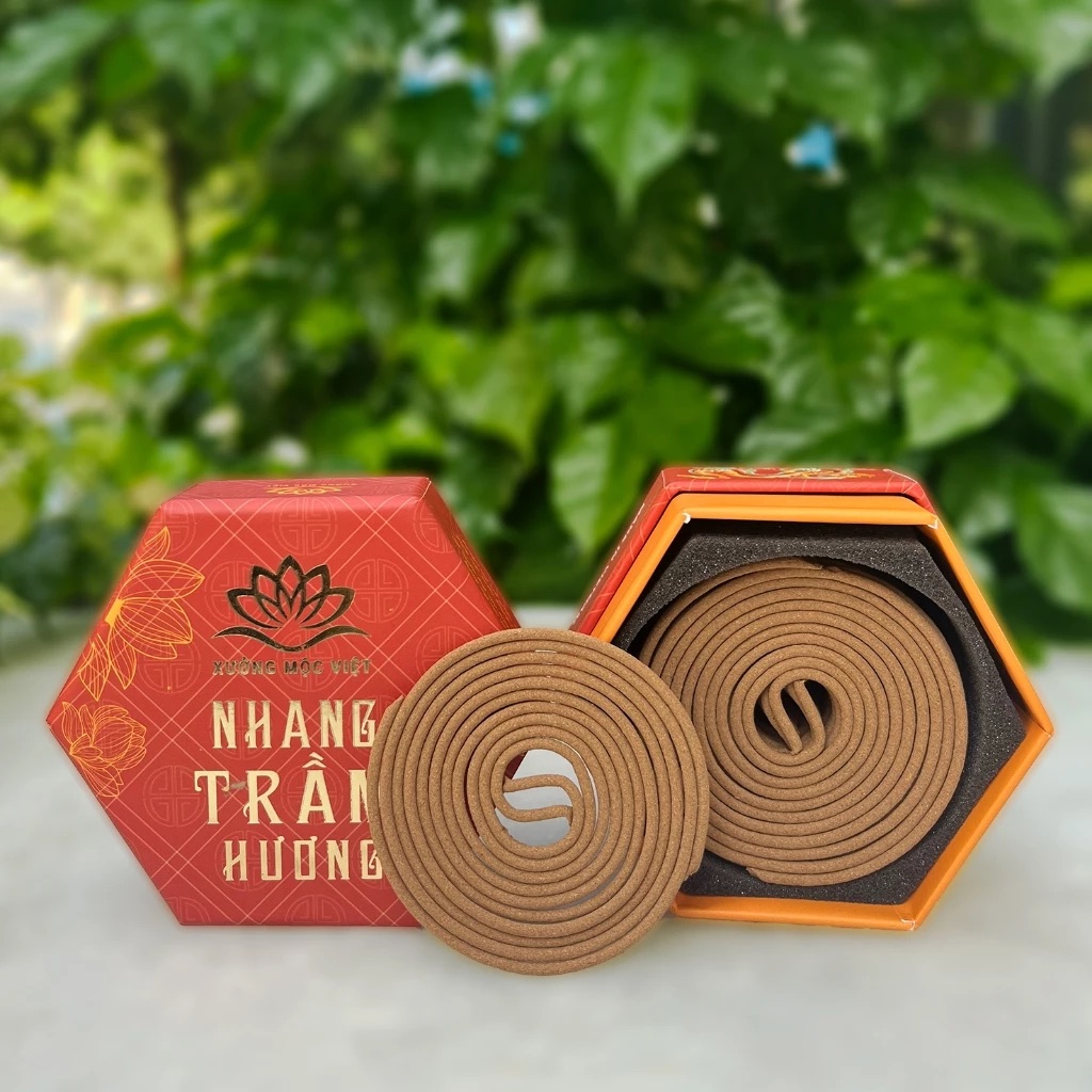 Nhang Khoanh Trầm Hương Sạch Xưởng Mộc Việt - Hộp 48 Khoanh
