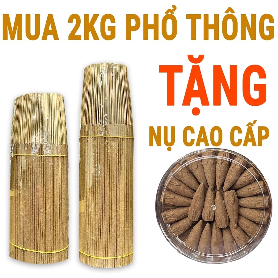 Hộp 1KG Nhang Cây Trầm Hương Sạch Chuẩn OCOP - Loại Phổ Thông