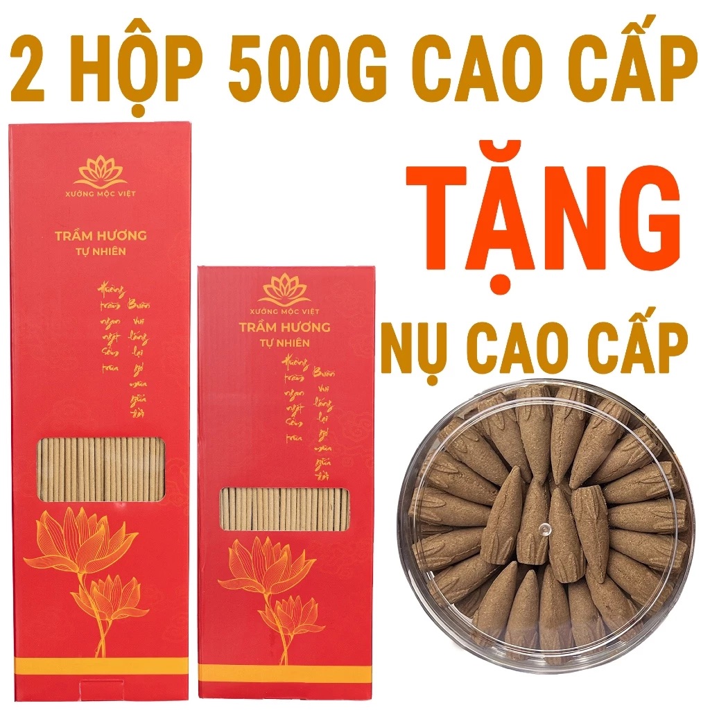 Hộp 500G - Nhang Cây Trầm Hương Sạch Chuẩn OCOP - Loại Đặc Biệt