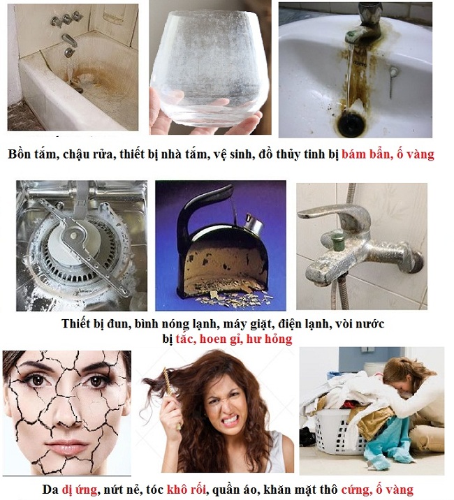 Tác hại của nước cứng trong sinh hoạt