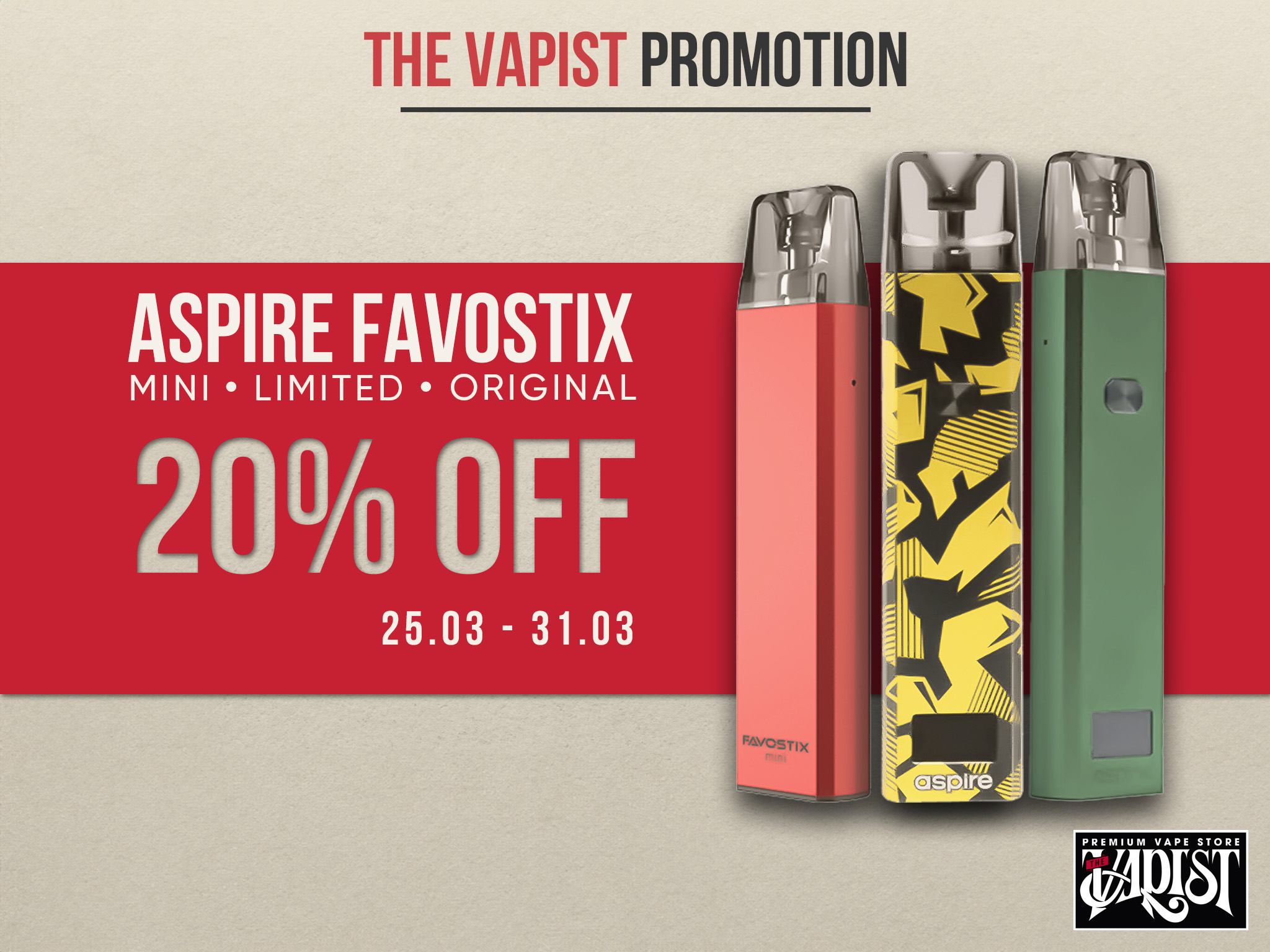 Aspire Favostix sale 20%