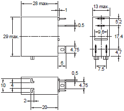 Kích thước G3R-OA202SZN DC5-24