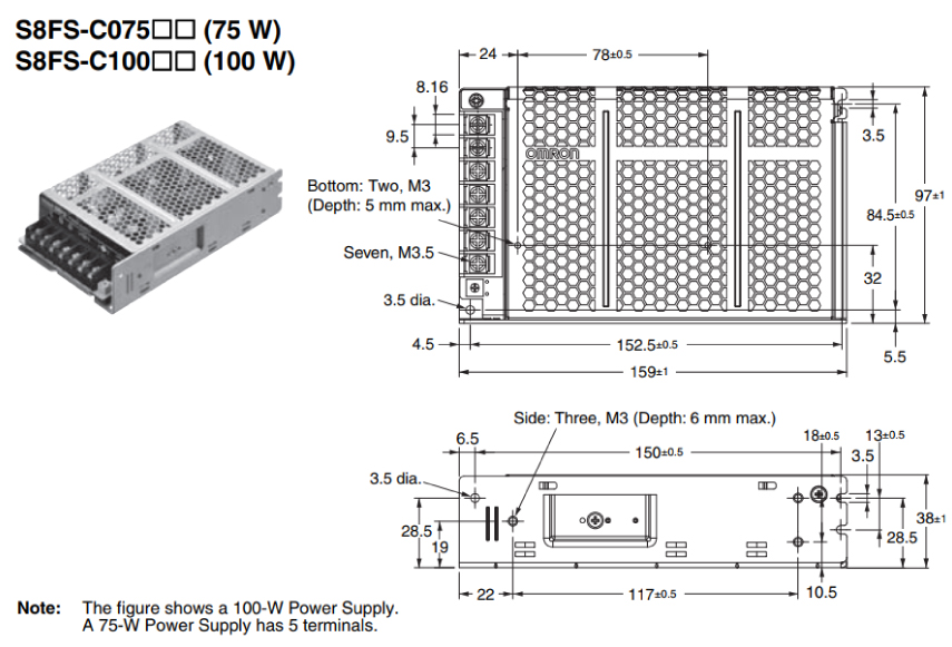 Kích thước S8FS-C10024